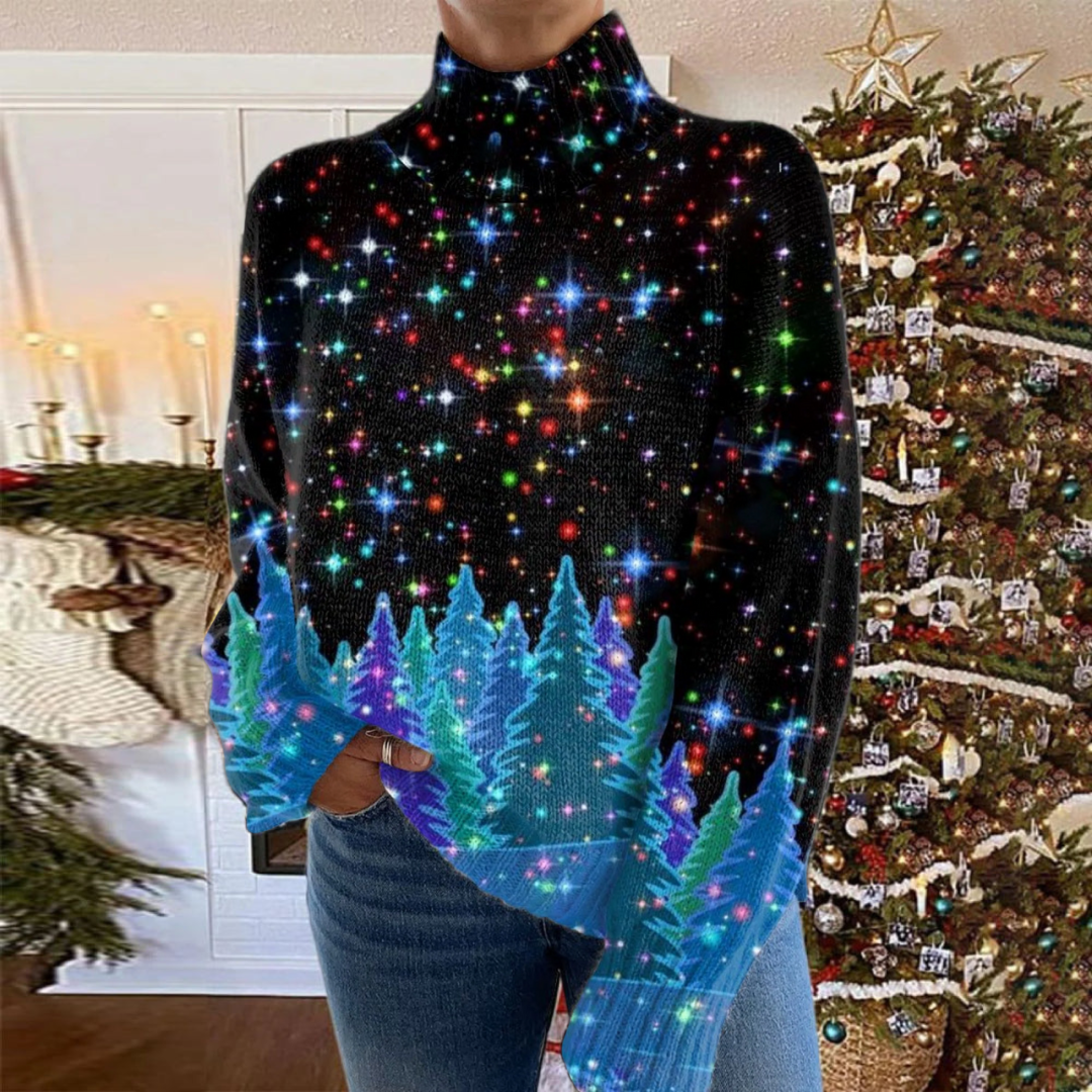 Nora | Christmas Jumper with Star Print