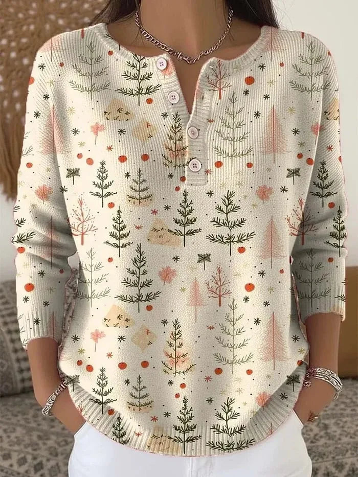 Hallie - Christmas jumper with buttons
